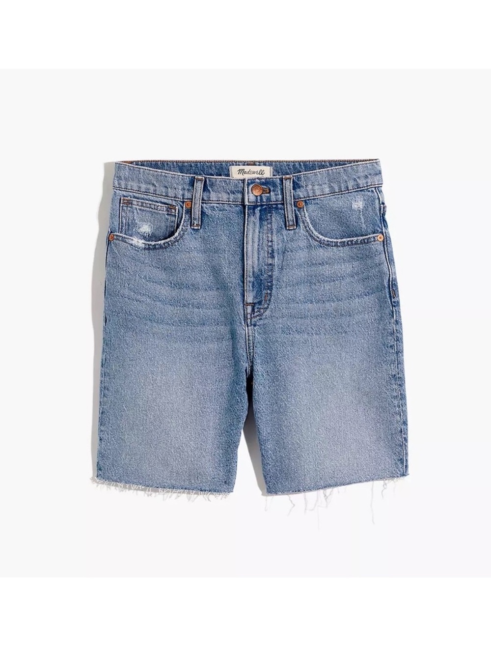 Madewell High Rise Denim Mid-Length Shorts